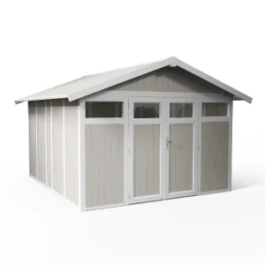 Abri de jardin 11 m² gris - vert Utility