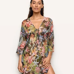 Abito Kaftano corto in chiffon - Tahiti